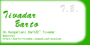 tivadar barto business card